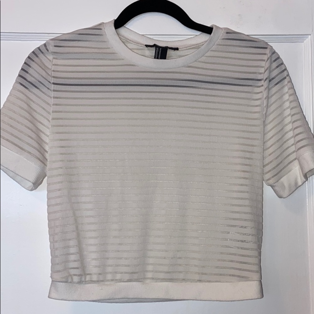 Cropped white top